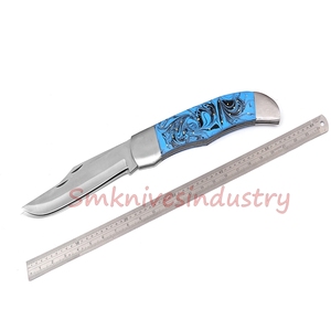 มีดพับอเนกประสงค์,ขนาด12นิ้วความยาวปิดเองทำด้วยมือมีดยักษ์มีดพกพาใบมีดเหล็กดามัสกัส - Product Image 5