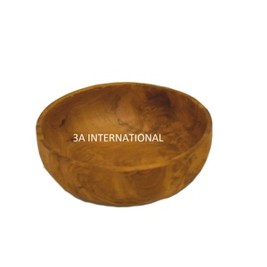 Cuenco de madera con acabado de nogal, cuenco decorativo de madera, para el hogar utensilios de cocina, utensilios de catering, mesa decorativa para Cena - Product Image 1
