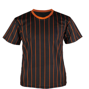 เสื้อเบสบอลเด็กชายสีขาวลายทางสีม่วงคอกลมแขนสั้นเสื้อผ้าโพลีเอสเตอร์ดูดซับความชื้น - Product Image 2