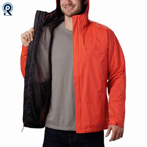 Veste de pluie à capuche imperméable légère pour hommes Veste coupe-vent imperméable d'extérieur Vente en gros - Product Image 4
