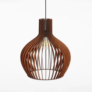 Moderne Kronleuchter Beleuchtung-Dekorative Decken leuchte Holz Pendel leuchte-Holz lampe Geometrische Lampe