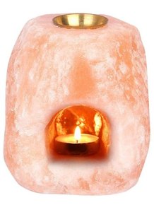 Impex Pakistan HNACH-001 Himalayan Organic Carved Natural Shape Aroma Salt <b>Candle</b> Holder Reduces Electromagnetic Radiation - Product Image 4