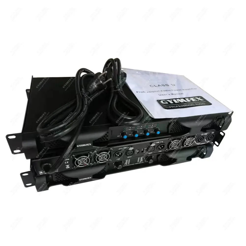 D100ประสิทธิภาพที่ดีที่สุดสำหรับลำโพงแบบพาสซีฟ1U Class D Digital 4100W Heavy Duty 4 Channel Power Amplifier
