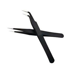 Pince à épiler professionnelle de qualité supérieure 2025 en acier inoxydable pour extensions de cils - Product Image 1