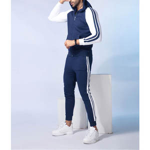 Chándal Unisex de algodón y poliéster, chándal liso, deportivo, a la medida, para trotar - Product Image 5