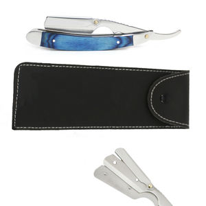 Maquinilla de afeitar profesional de acero inoxidable, corte de borde recto Vintage, para peluquero, de alta calidad - Product Image 2