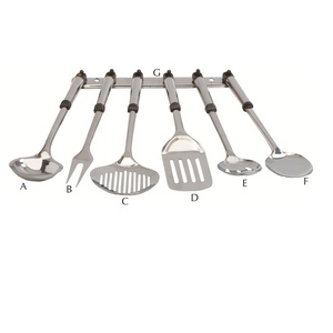 Utensilio de cocina Cuchara de cocina Cucharón de sopa en acero inoxidable Juego de 6 piezas con cucharón de acero inoxidable - Product Image 1