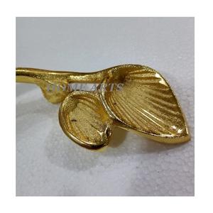 Ensemble de 2 poignées de plateau de service de couleur dorée Poignées de plateau de nourriture en aluminium de la meilleure qualité pour les meilleures ventes - Product Image 4