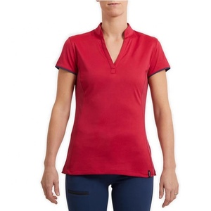 Camisa Casual Transpirable para Mujer, de Manga Corta, Cuello de Algodón, para Equitación y Golf - Product Image 1