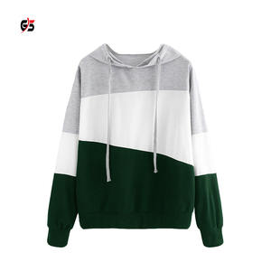 2025 femmes en plein air Streetwear à capuche sweat Tech polaire Patchwork personnalisé marque Logo taille couleurs étiquettes prix pas cher - Product Image 2