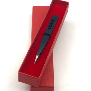 แหนบต่อคิ้วปลายสีเงินปลายแหลมเคลือบผงเที่ยงคืนใช้ทำโลโก้ได้ตามต้องการ - Product Image 1