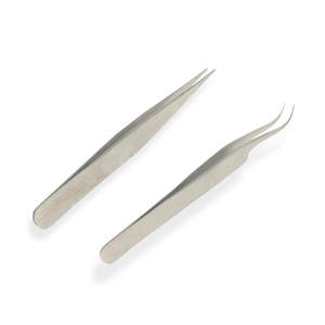 Pinzas para pestañas de alta calidad, pinzas para pestañas de acero inoxidable, pinzas para pestañas recubiertas de Color azul, instrumentos de belleza - Product Image 4