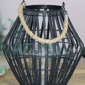 Linterna de alambre de hierro para decoración, linterna convexa negra para boda, vacaciones, casa, Hotel, restaurante, gran calidad, venta al por mayor - Product Image 2