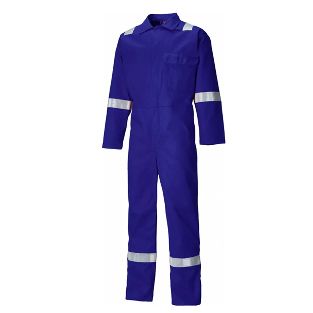 Best Price High Quality Blue Reflective Tape Construction PP Anti-Static Dustman Workwear Uniform from Vietnam