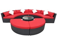 Dernier modèle de canapé Chesterfield extensible en poly rotin Design spécial pour salon, villa, hôtel, hall, fabriqué au Vietnam