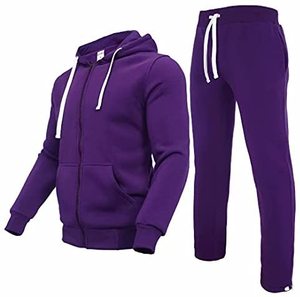 ชุดวอร์มแบบมีฮู้ดหนาหนาหนาสำหรับผู้ชาย,ชุดวอร์มแบบสวมศีรษะสำหรับฤดูใบไม้ร่วงและฤดูหนาวหนา2ชิ้นจำหน่ายโดย Plain Bulk - Product Image 2