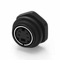 Mini-DIN 3P Buchse mit Rückverschluss, Löttyp, 12V Automobilsteckverbinder