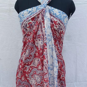 บิกินี่ผ้าฝ้ายสำหรับผู้หญิงผ้าโสร่งแห้งเร็วระบายอากาศลายดอกไม้ขนาด XXL XS xsxs - Product Image 1