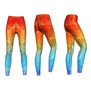 กางเกงโยคะเอวสูงสำหรับผู้หญิงเลกกิ้งสำหรับเล่นฟิตเนสเอวสูงมีกระเป๋าผ้าโพลีเอสเตอร์ผ้าสแปนเด็กซ์ - Product Image 2