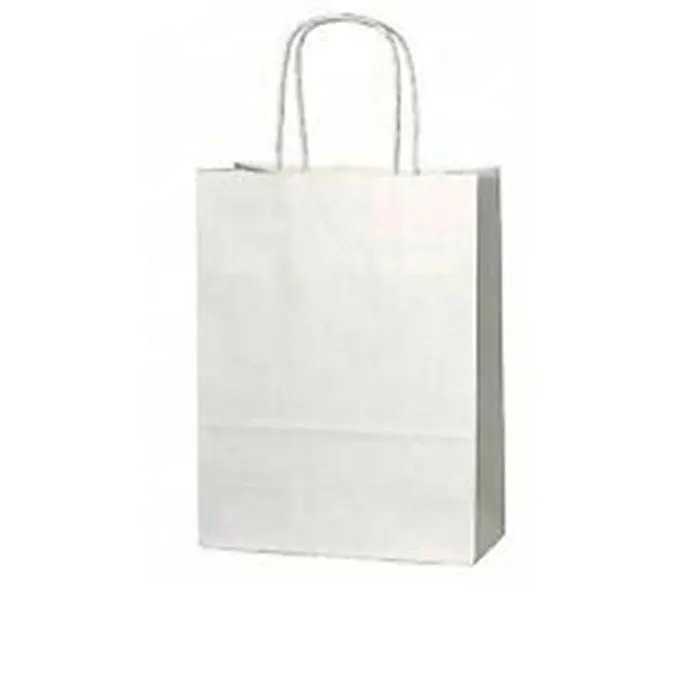 Bolsas de papel Kraft marrón de alta calidad, bolsas de comida con asa para comprar comida, ropa de comestibles, embalaje