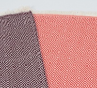 Serviette de cuisine à motif diamant de haute qualité Fouta en coton et lin pour usage domestique et sport