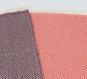 Serviette de cuisine à motif diamant de haute qualité Fouta en coton et lin pour usage domestique et sport - Product Image 6