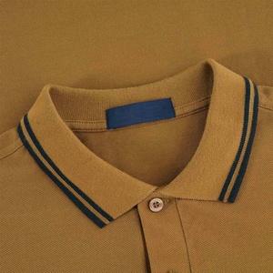 Chemises à manches courtes pour hommes sur mesure de haute qualité, en coton, coupe ajustée, couleur unie, basiques, pour le golf, le tennis, les sports, avec logo sur le devant - Product Image 3