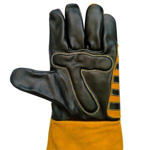 Gants de sécurité pour hommes de haute qualité en cuir de vachette et en peau de mouton pour le soudage des cuirs fendus en cuir de vachette - Product Image 3