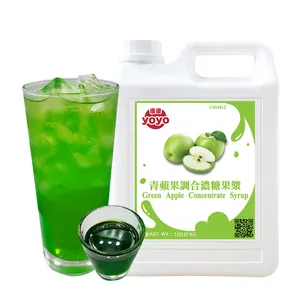 Bubble Tea Syrup Beverage Green Apple Flavor Concentrate Syrup Taiwan