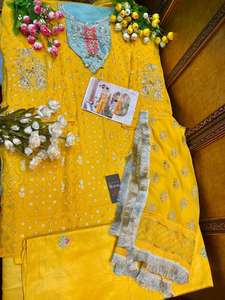 Vestido de Boutique de Eid especial paquistaní Salwar Kameez, diseño más reciente para vestidos de fiesta de boda, venta al por mayor - Product Image 4