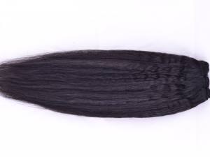 Perruques et extensions de cheveux Tyagi en cheveux humains Remy indiens véritables, cuticules alignées, texture Kinky Straight, double trame cousue à la machine, avec frontals 6x6 - Product Image 2