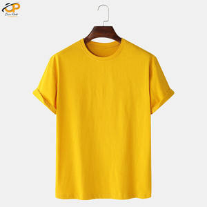 T-shirt classique en coton à col rond pour hommes de haute qualité à séchage rapide surdimensionné uni pour une utilisation en salle de sport - Product Image 3