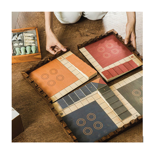 Tablero de madera de primera calidad hecho a mano para niños, parchei/pashisi/bandera caballito de mar, juego de ajedrez, el mejor salador de Amazon, almacenamiento de Vietnam - Product Image 5