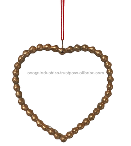 โลหะหัวใจสีแดงกับเกล็ดหิมะสีขาวออกแบบตกแต่งคริสต์มาสแขวนเครื่องประดับที่มีคุณภาพสูง - Product Image 6