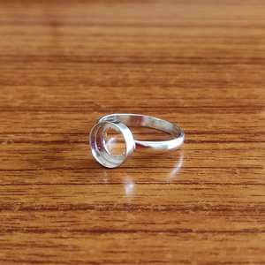 Bague en argent sterling 925 massif, sans pierres, vente en gros, 8 mm, sertie ronde, meilleure vente, sertissage vierge, bijoux fins - Product Image 2