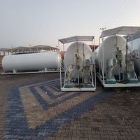 Estación móvil de GLP 2A de alta calidad con tanque elipsoidal de 10 m³, bomba acoplada de 6 etapas, motor antideflagrante de 18 bar y boquilla única