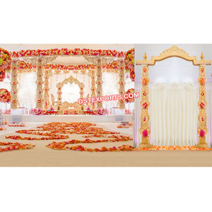 Gorgeous Indian <b>Wedding</b> Wooden Mandap Elegant <b>Wedding</b> Wooden Mandap Setup Stunning <b>Wedding</b> Wooden Mandap Decors setup Australia - Product Image 1