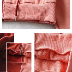 ชุดเสื้อครอปทอป2ชิ้นสำหรับผู้หญิง,ชุดวอร์มขายาวตามสั่ง - Product Image 2