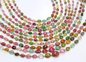 ลูกปัดหินธรรมชาติขนาด8นิ้วทรงรีทัวร์มาลีนหลายแบบ - Product Image 6