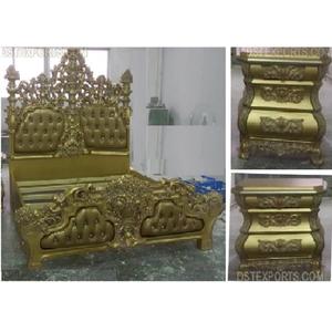 Royal Unique ชุดเตียงแกะสลักและห้องนอน,เตียงไม้สักงานฝีมือไม้สักมือคลาสสิคเฟอร์นิเจอร์บ้านเตียงไม้สักทองมันวาว - Product Image 1