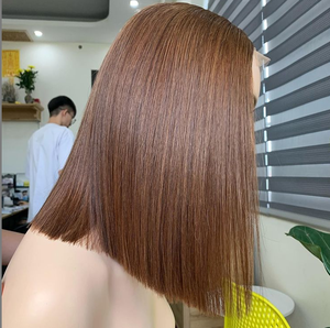 <b>Bob</b> <b>Wig</b> Vietnamese 100% Virgin Remy Human Hair for Lace Transparent Extension Straight 180% Density All Colors - Product Image 2