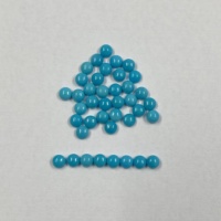Meilleures ventes, prix le plus bas, pierres précieuses rondes en turquoise d'Arizona naturelle de 2 mm, cabochon, pierres précieuses calibrées en vrac, provenant du fabricant