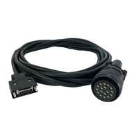 Câble d'encodage chauffant toronné nu Delta ASDBCAEN0003-B2, extrémité moteur DB-9P, section du fil 26AGW*5P, longueur 3M, extrémité moteur 172161-1 XM-9T