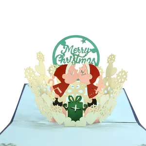 Tarjetas de Felicitación en 3D, diseño personalizado, novedad, 2022, mejor elección para Feliz Navidad y Año Nuevo