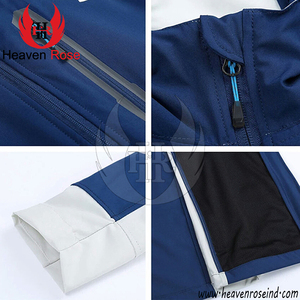 Veste de randonnée à coque souple de haute qualité pour femmes imperméable coupe-vent capuche réglable personnalisable motif d'hiver chaud support avant - Product Image 6