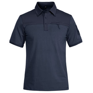 100% algodón hombres Casual Slim Fit para Polo patrón sólido con logotipo personalizado cuello de botón manga corta característica antiarrugas - Product Image 1