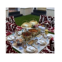 Ensemble de 3 chauffe-plats en laiton massif au design merveilleux de forme et de taille personnalisées pour fournisseur en gros