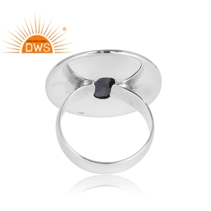 Anillo de lapislázuli azul, joyería de plata Tribal, diseño Vintage, oxidado de plata 925, proveedor de joyería - Product Image 3