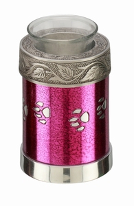 METAL <b>CANDLE</b> CREMATION URN DESIGNER <b>CANDLE</b> ASHES URN GOLDEN ENGRAVED <b>CANDLE</b> URN TIE LIGHT ASHES URN <b>CANDLE</b> DESIGNER PET URN - Product Image 3