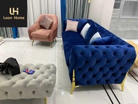 Ensemble canapé d'angle rembourré en velours, 4 places, mobilier de maison européen, offre spéciale